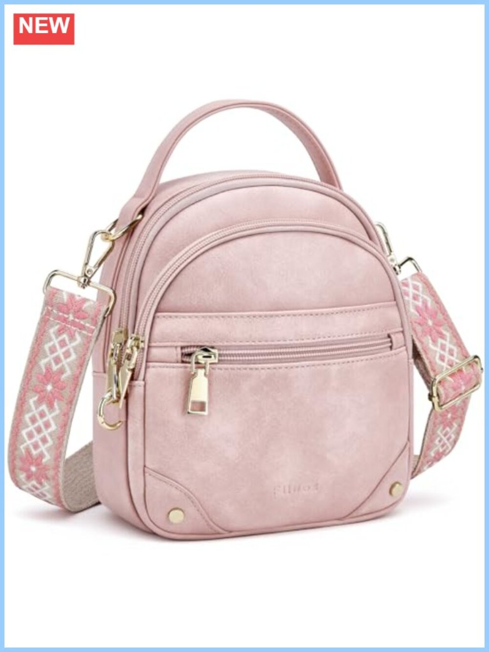 Anti Theft Crossbody Bag RFID Small Purse Travel Faux Leather